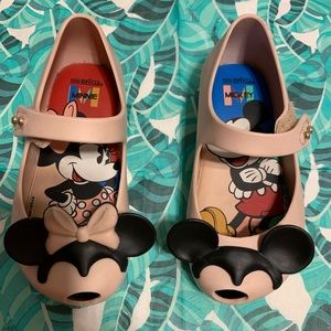 Mini Melissa Minnie and Mickey Size 7 Flats